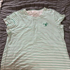 Lucky White and Green Striped Tee